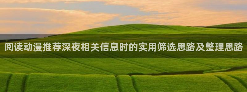 虫虫漫画最新章节:阅读动漫推荐深夜相关信息时的实用筛选思路及整理思路配图